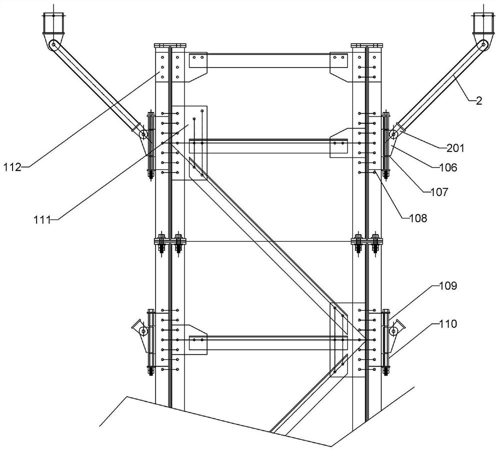 Assembled large-span temporary supporting structure