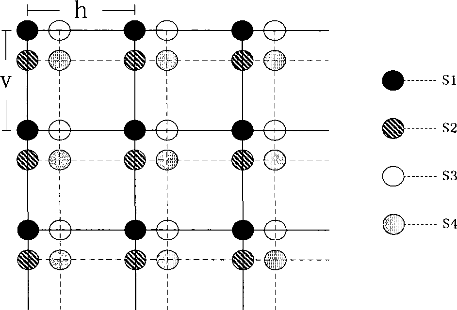 Intra-frame predictive encoding method based on image value interposing