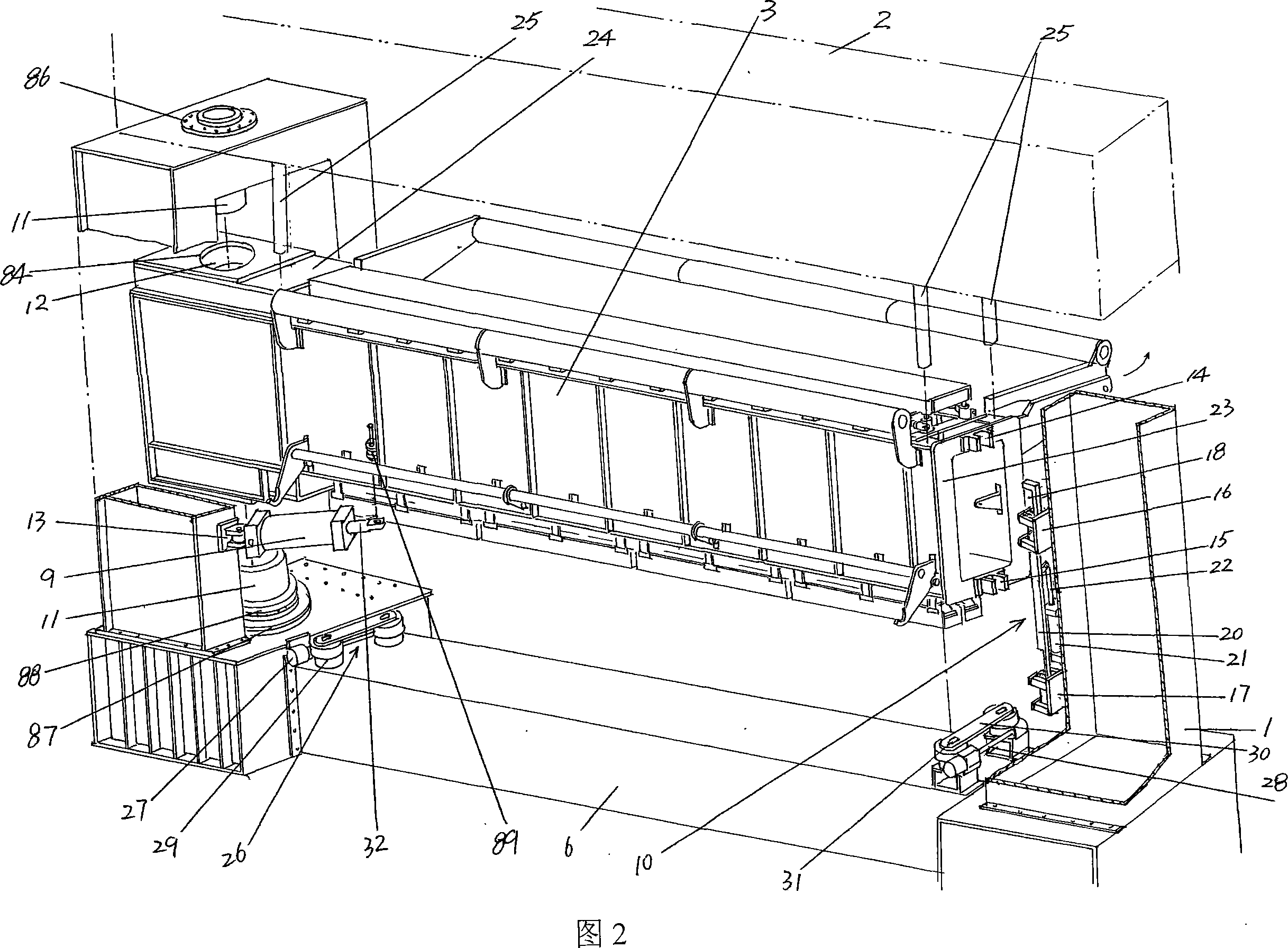 Joint-free industrial felt needle machine with four needle regions needle prick