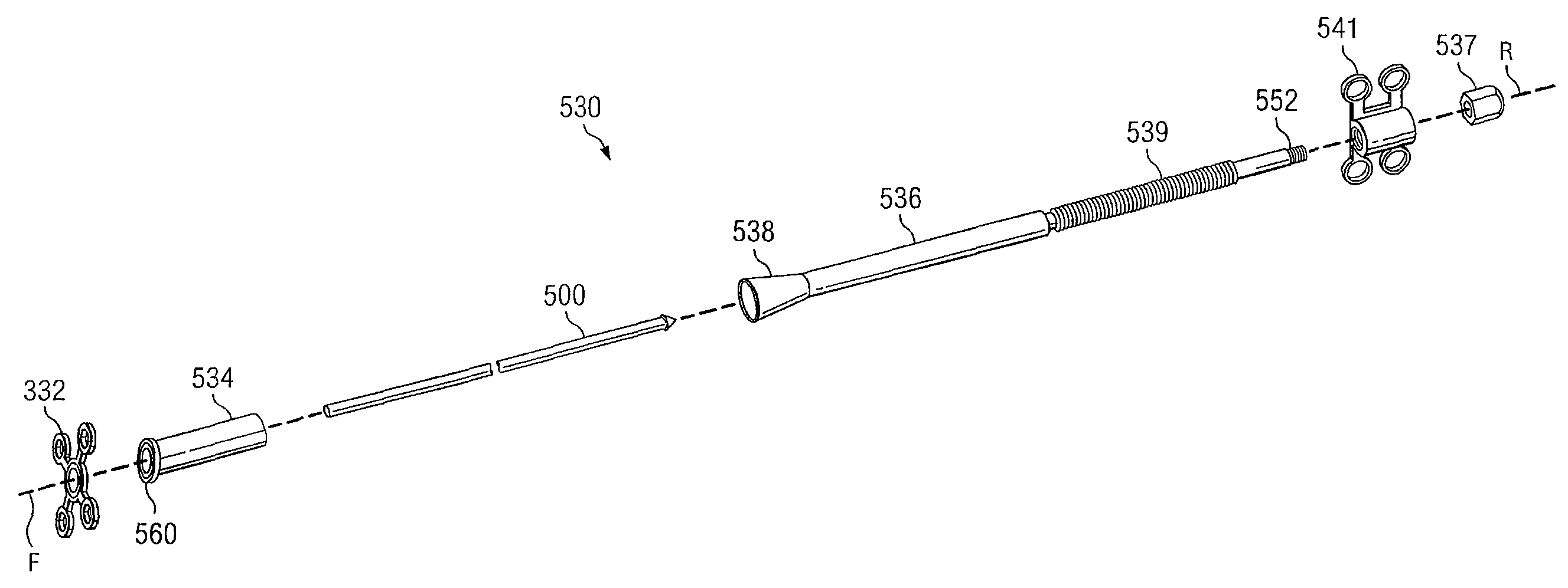 Method and system for facial osteodistraction using a cannulated device