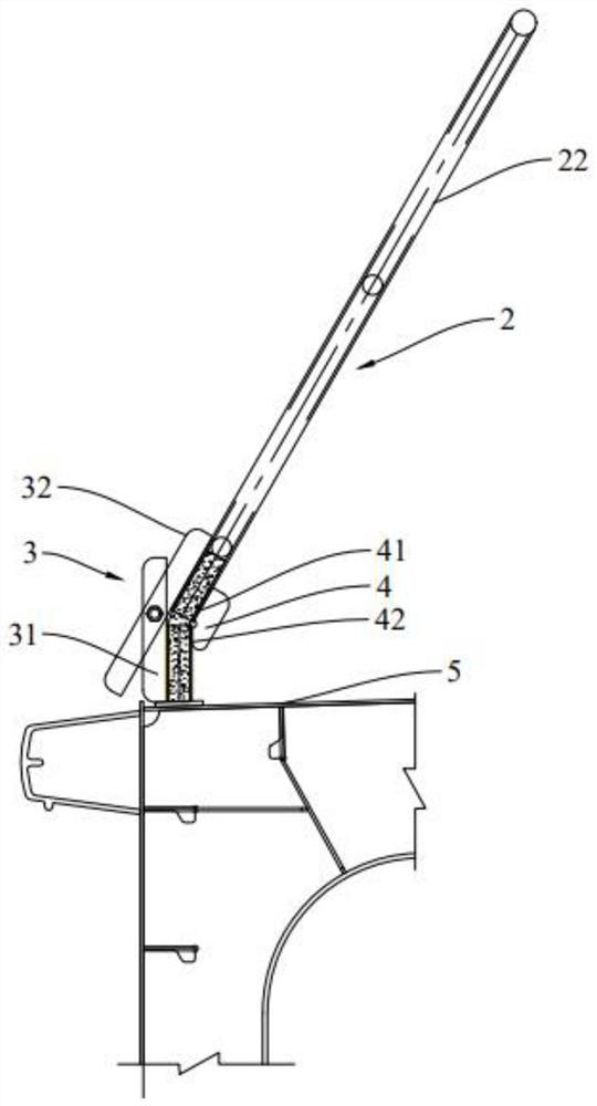 Guardrail for ship and ship