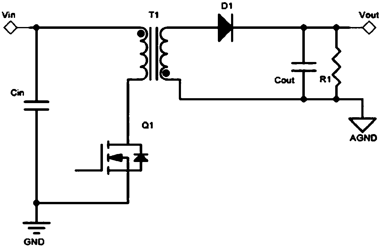 Half-bridge flyback resonant circuit