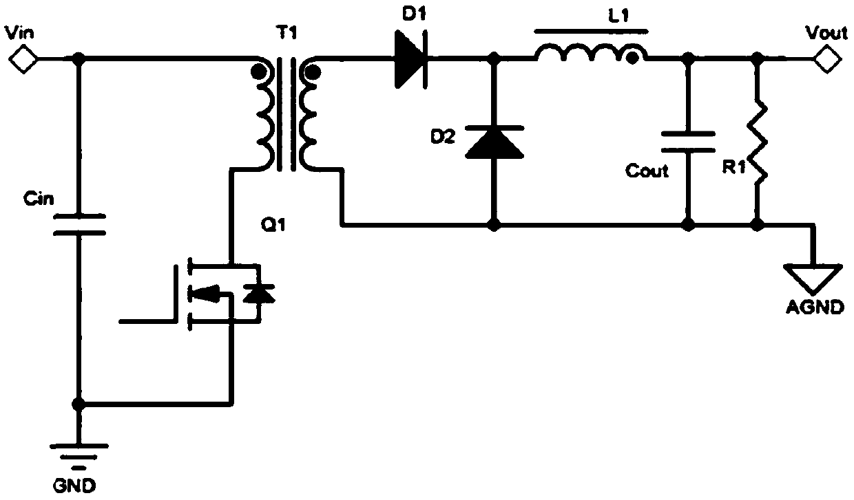 Half-bridge flyback resonant circuit