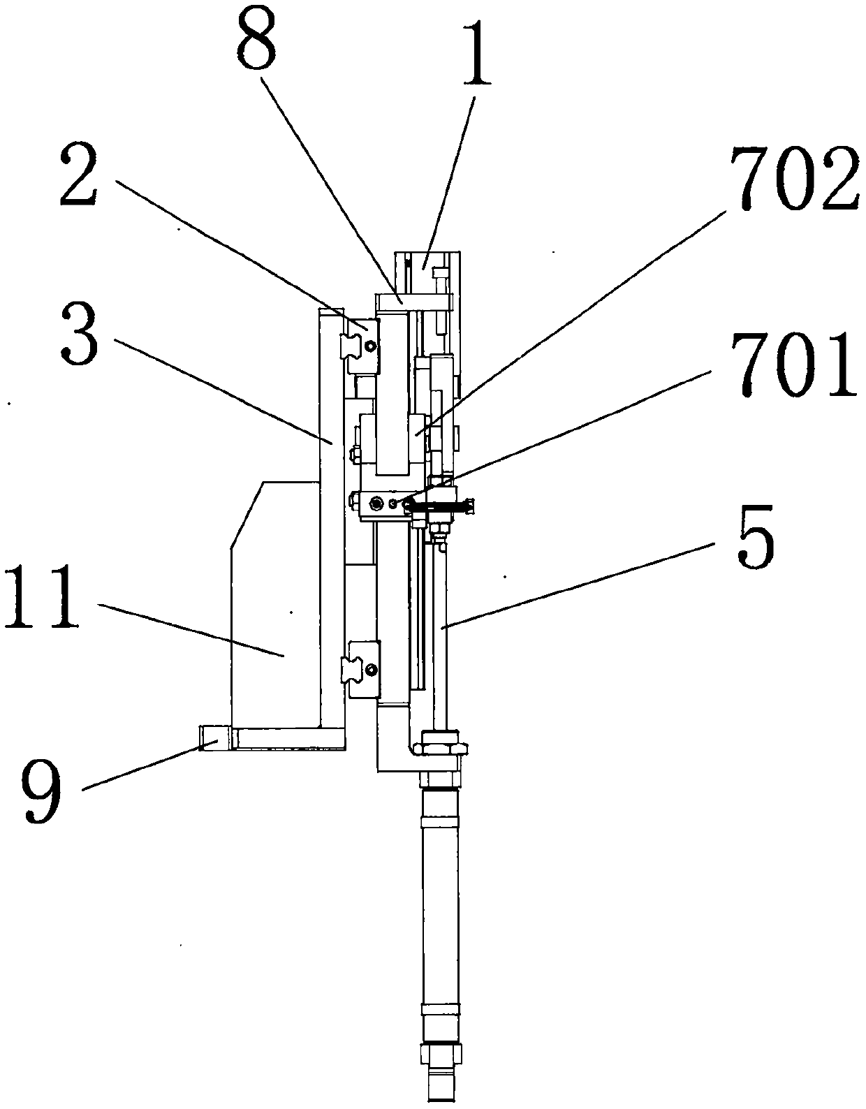 Veneer groove wheel bending mechanism