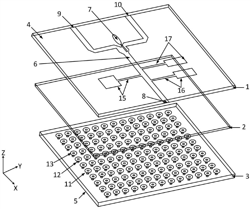 Filtering power divider based on integrated substrate gap waveguide