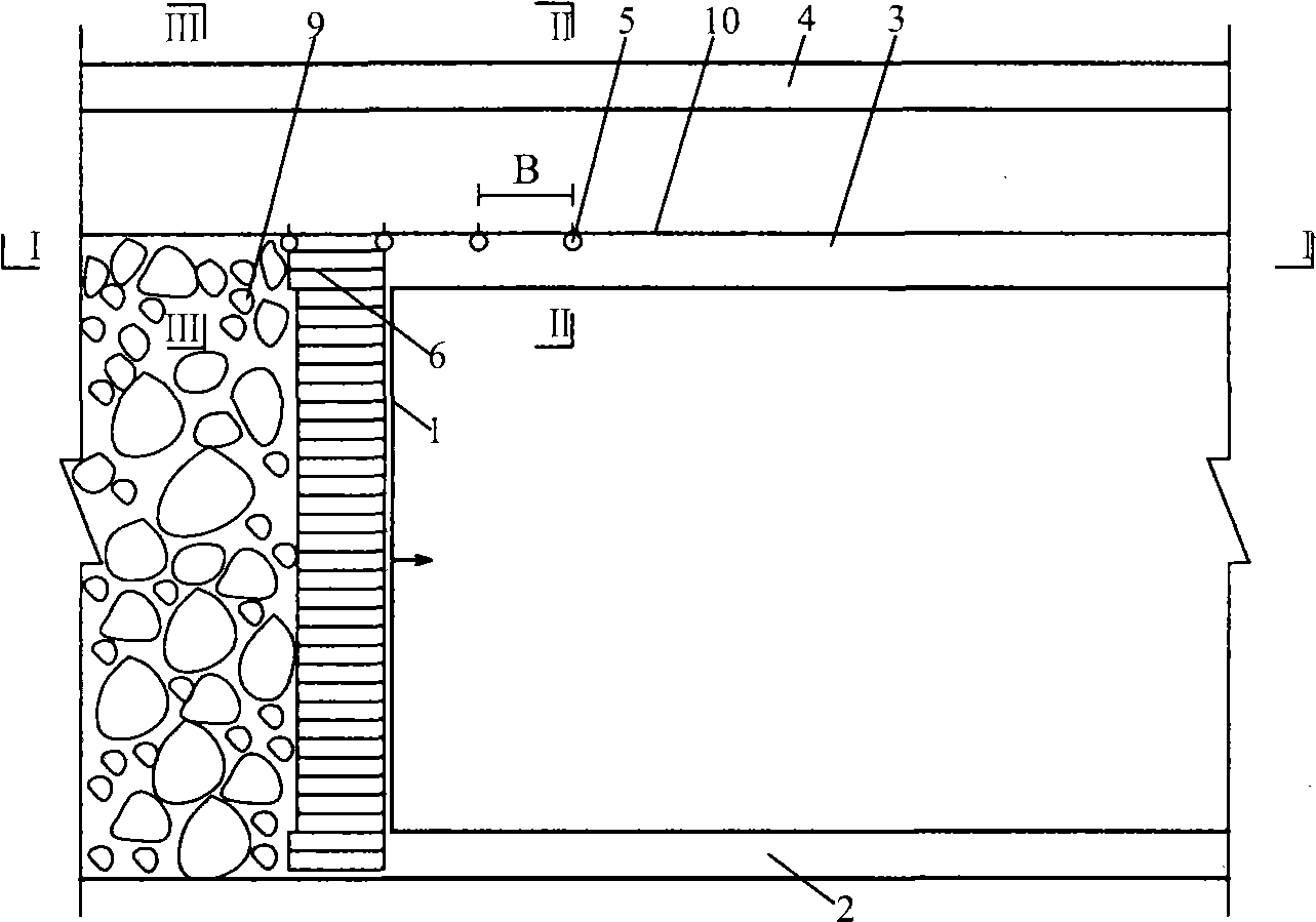 The roof caving and tunnel protecting method