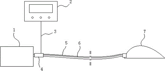 Breathing long tube heating device having automatic temperature control function