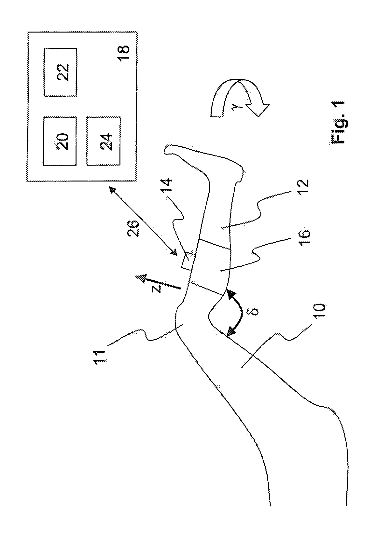 Device for determining the stability of a knee joint