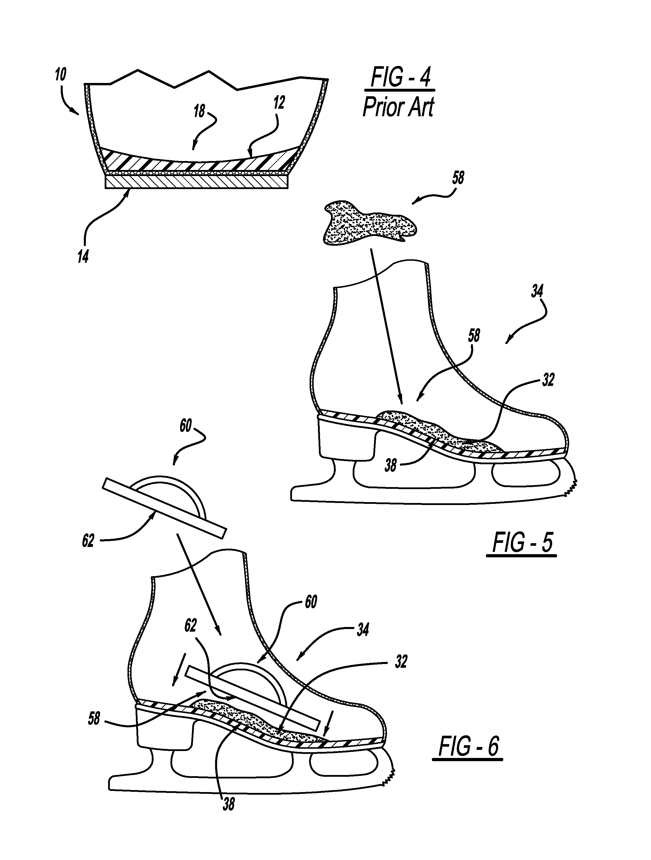 Insert for rockered foot bed of footwear