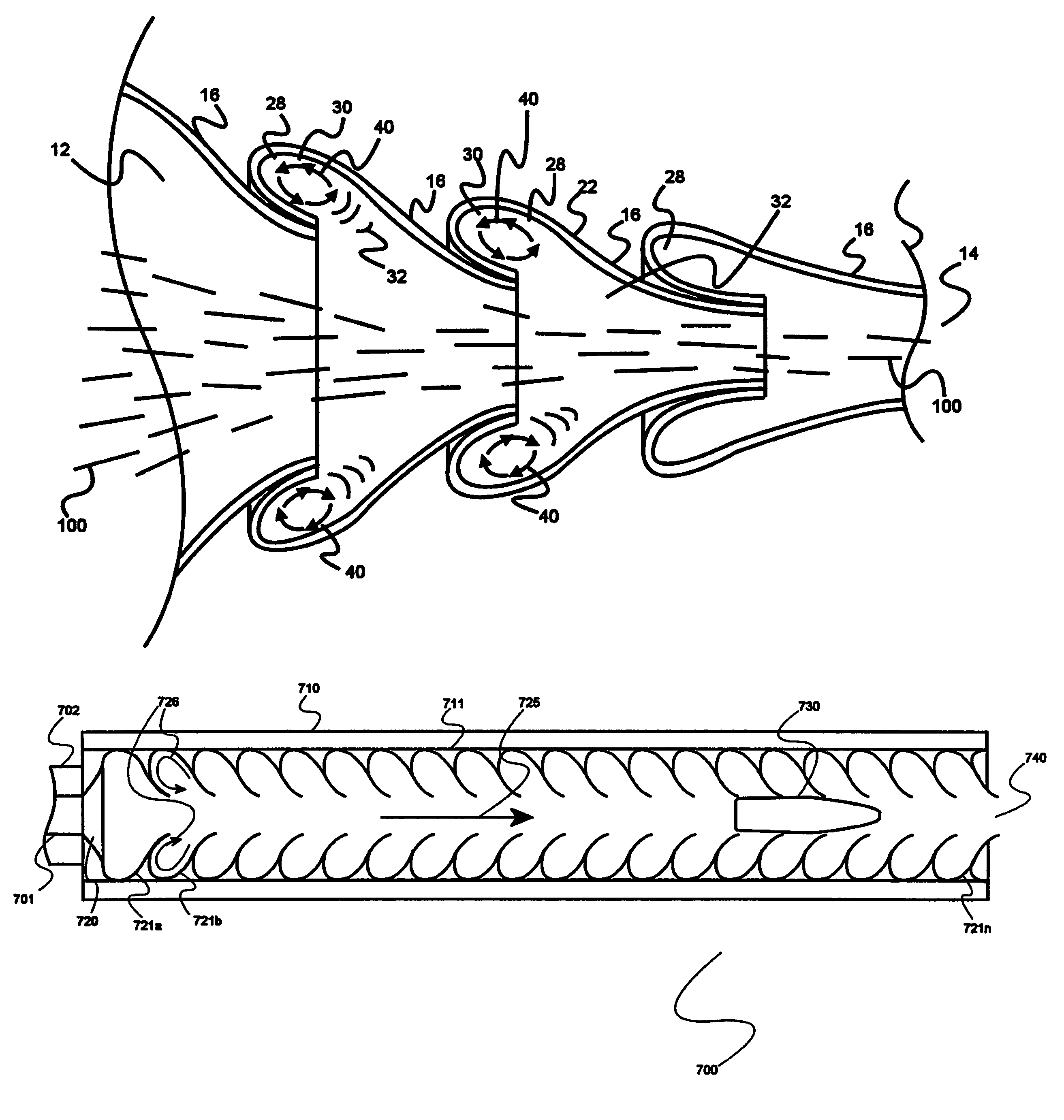 Channeling gas flow tube