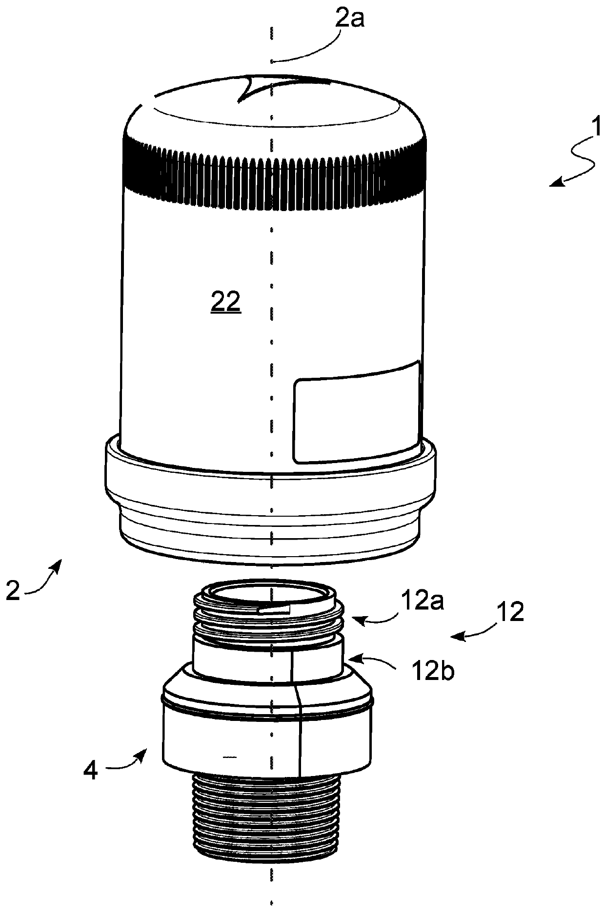 An access control device, method for controlling the access to a tank