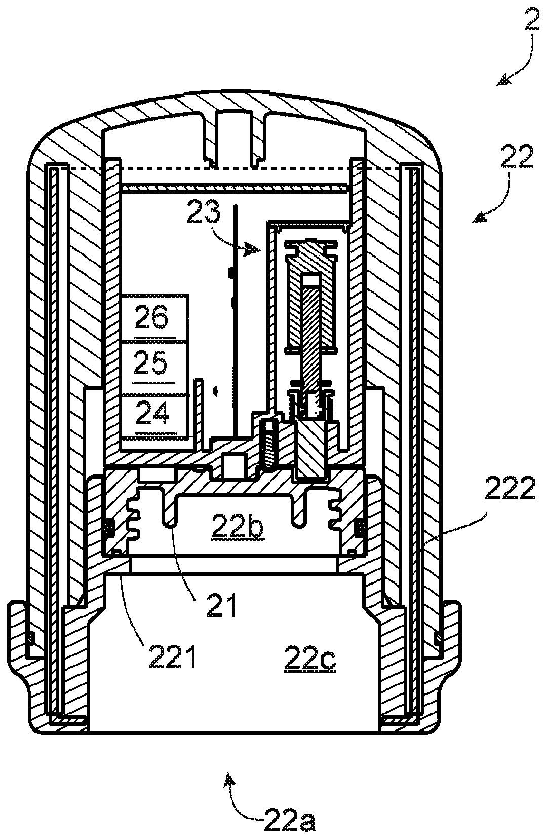 An access control device, method for controlling the access to a tank