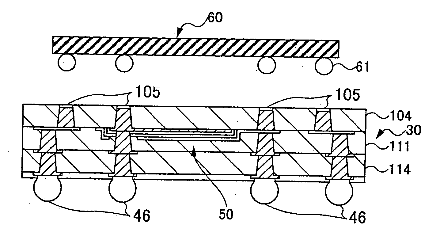 Substrate for carrying a semiconductor chip and a manufacturing method thereof