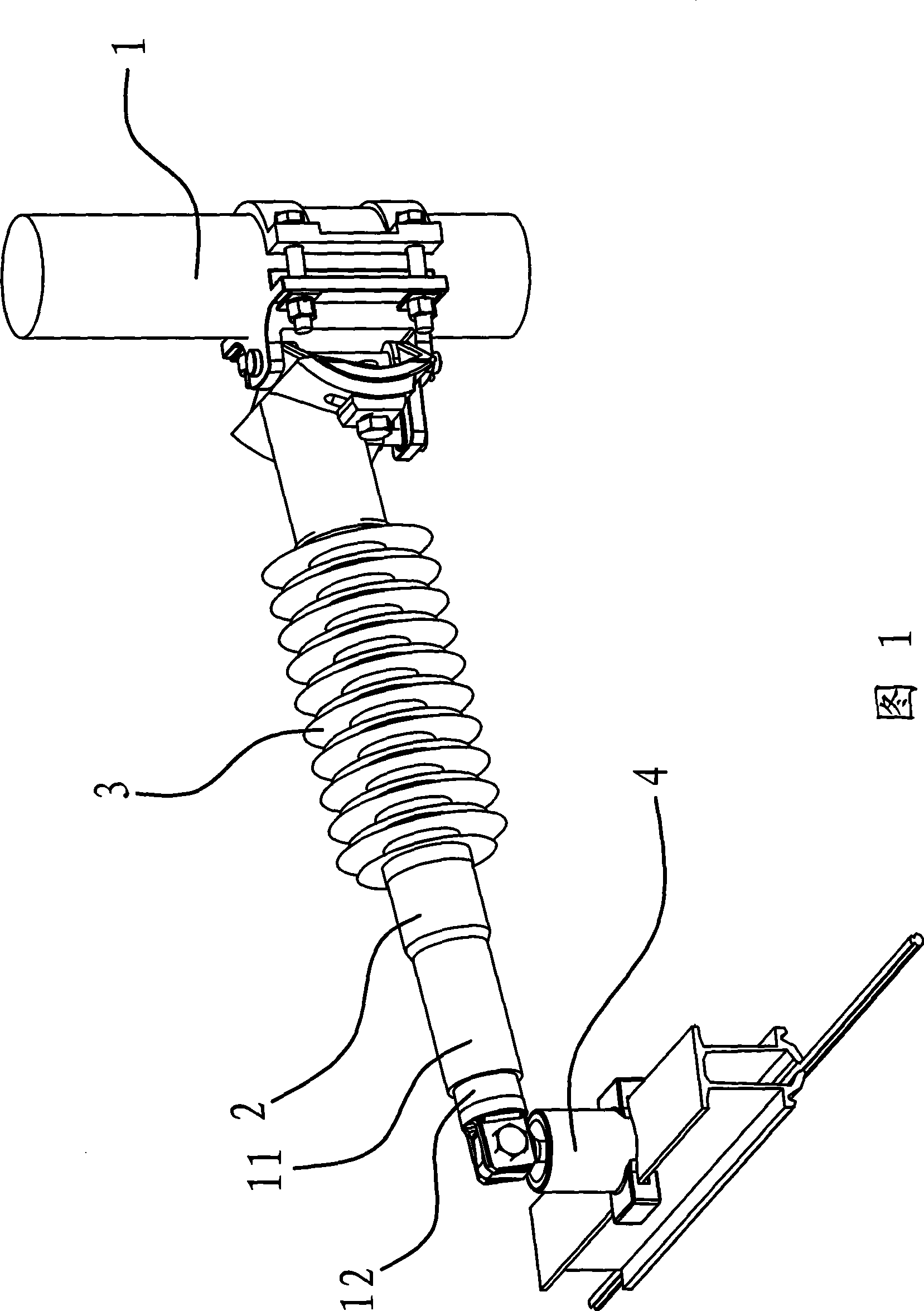 Insulating cantalever component of traffic contact system