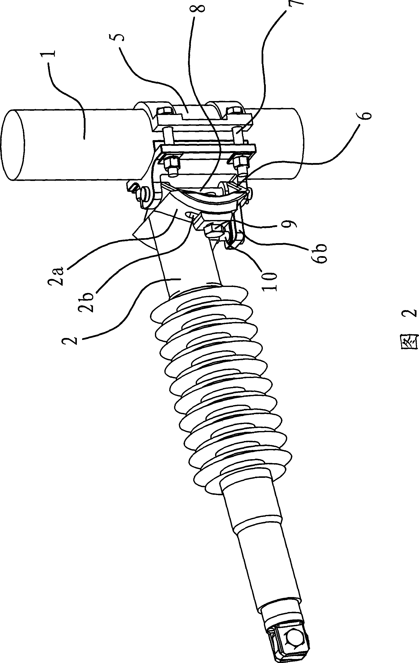 Insulating cantalever component of traffic contact system