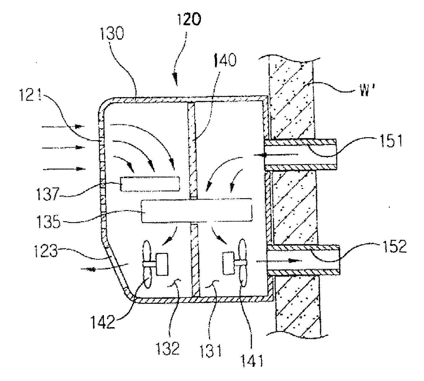 Novel split air conditioner