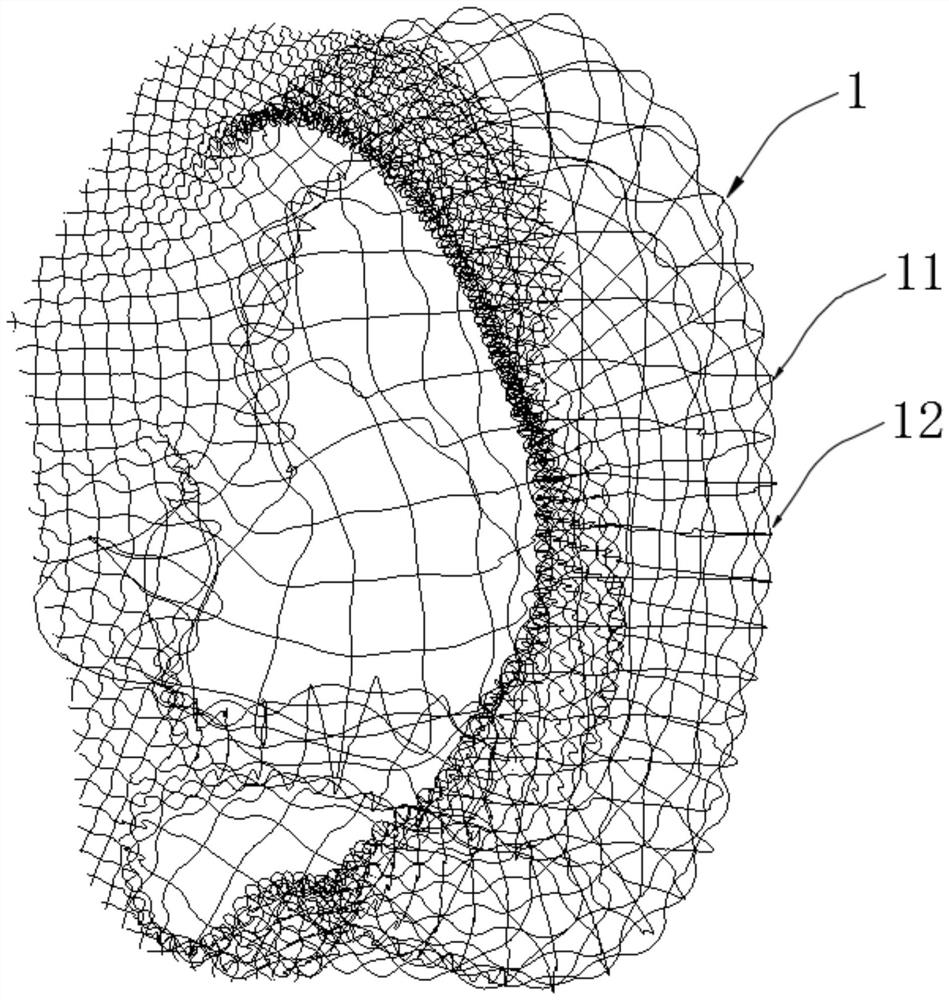 A tissue engineering scaffold with partitions