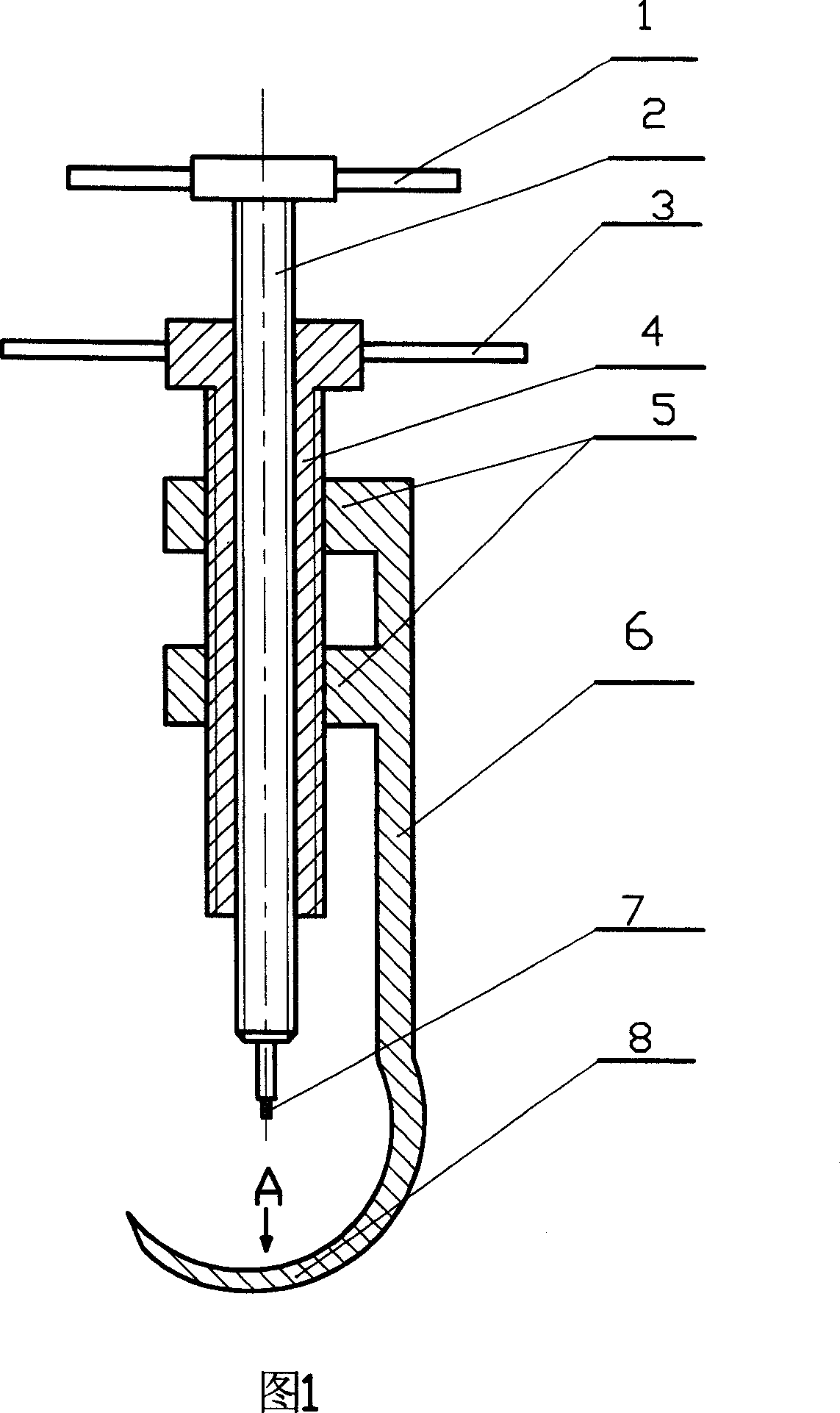 Multifunctional device for screwing out bone nail