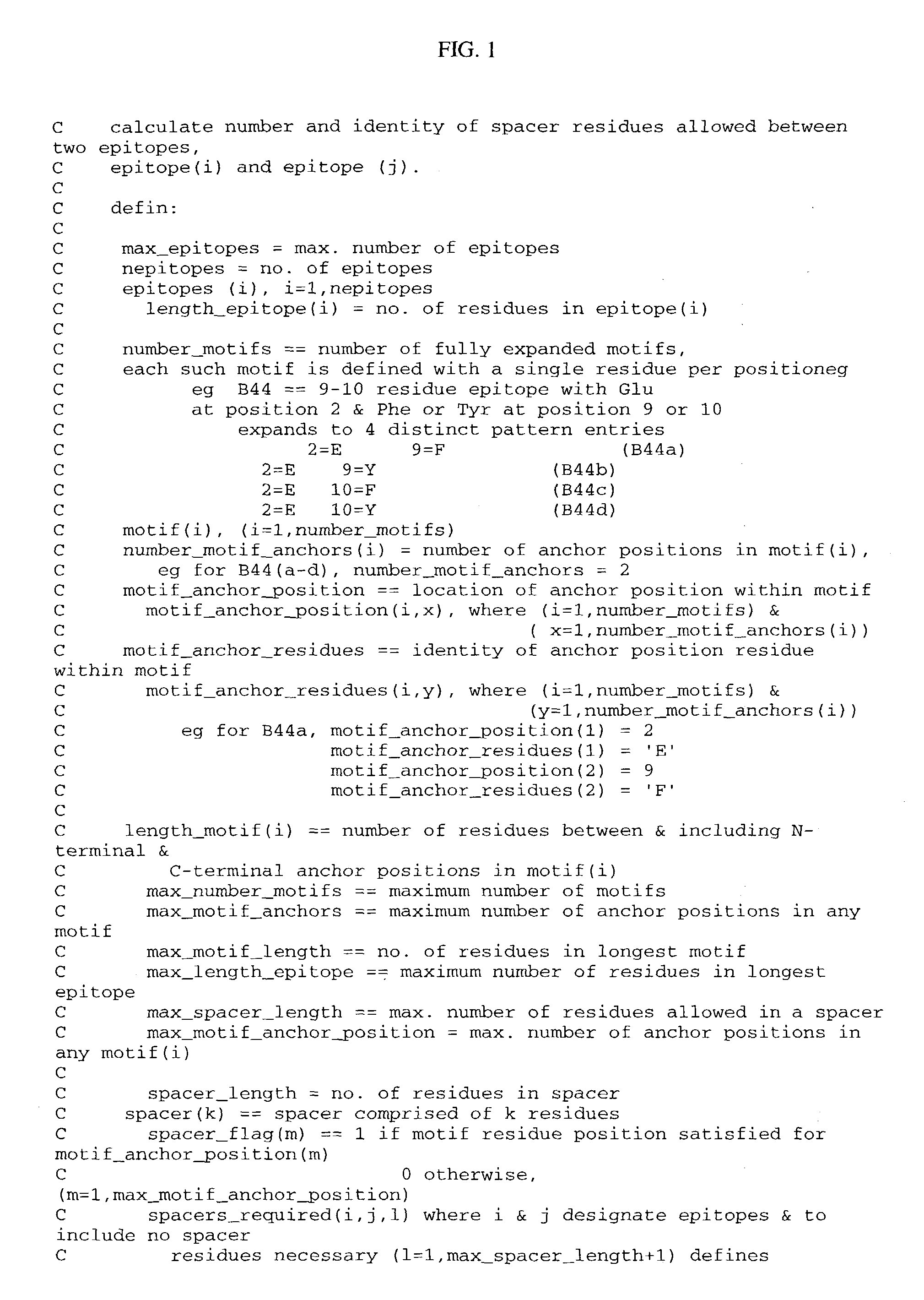 Controlling distribution of epitopes in polypeptide sequences