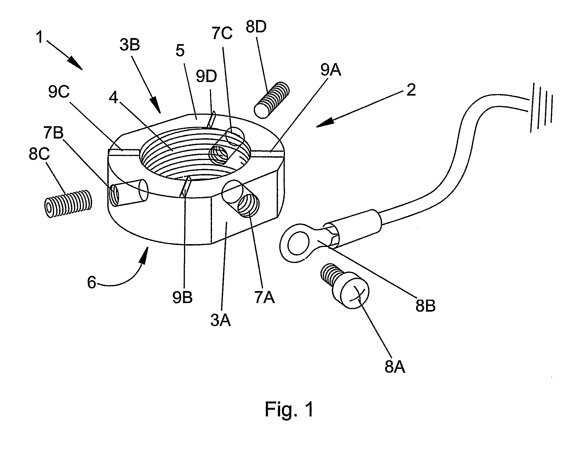 Electrical earthing nut