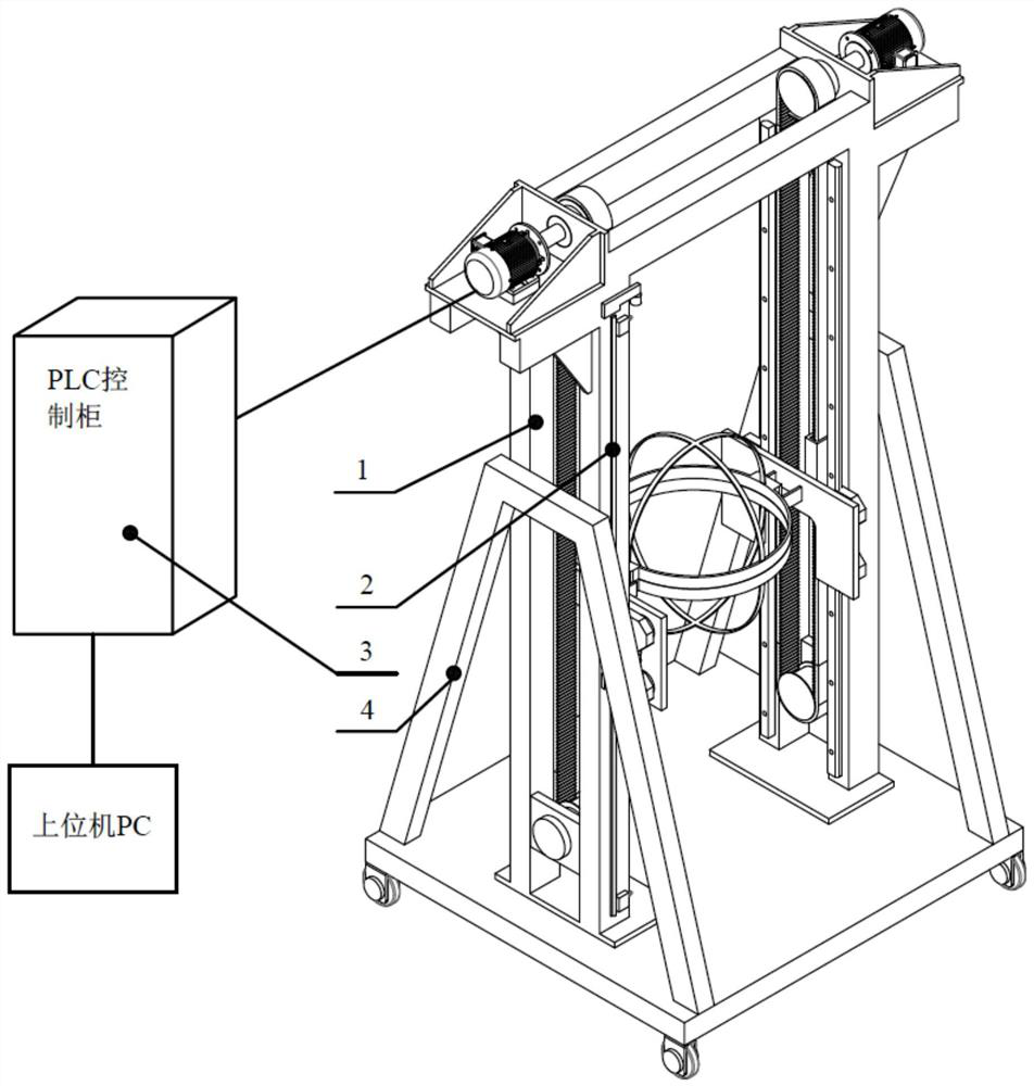 Symmetrical double-side-driven vertical lifting wave buoy calibrating device