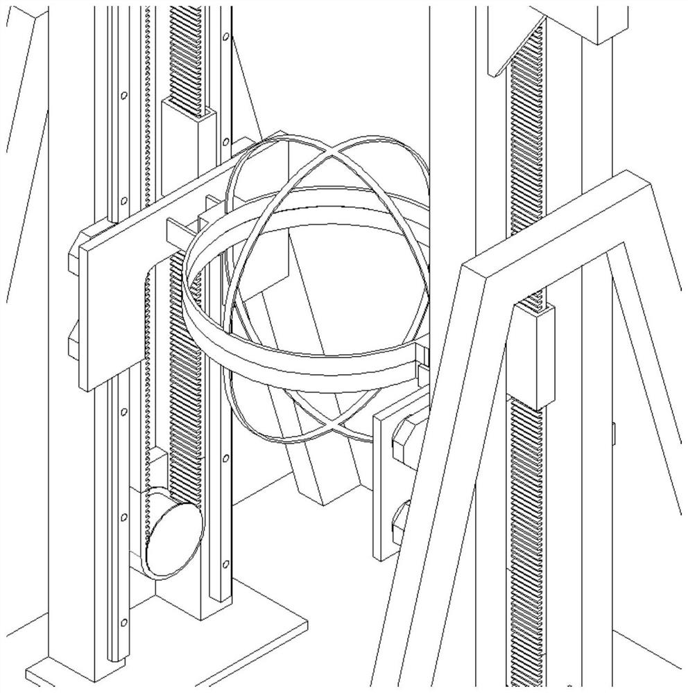 Symmetrical double-side-driven vertical lifting wave buoy calibrating device