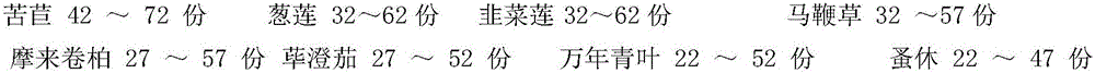 Chinese medicinal composition for treatment of foot corn and preparation method thereof