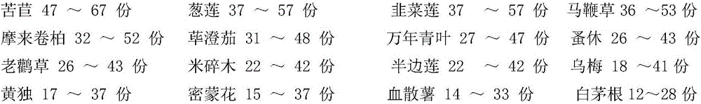 Chinese medicinal composition for treatment of foot corn and preparation method thereof