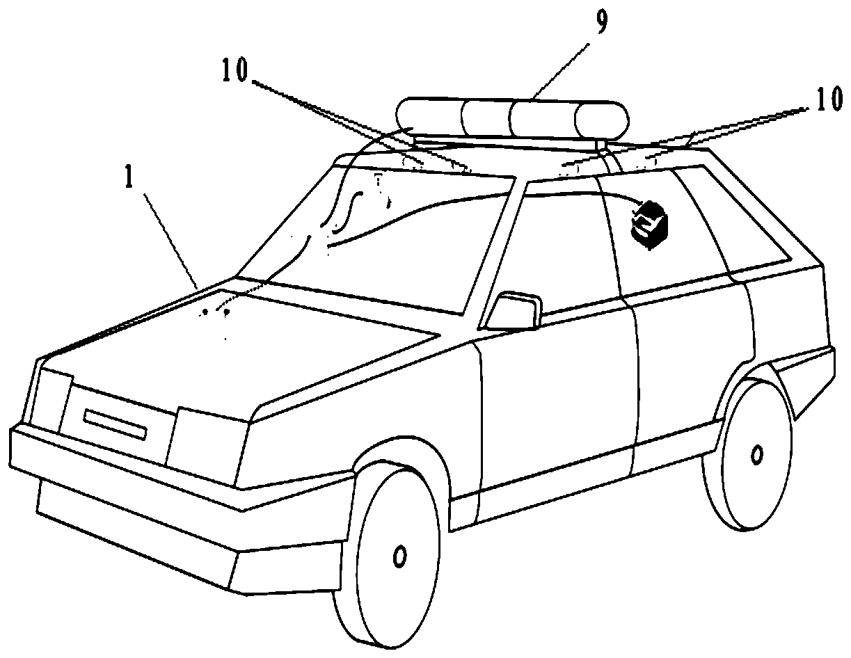 Police vehicle-mounted office system and method