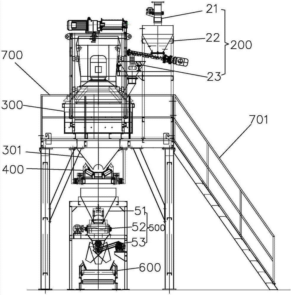 Fully-automatic mixed-color brick face material stirring station