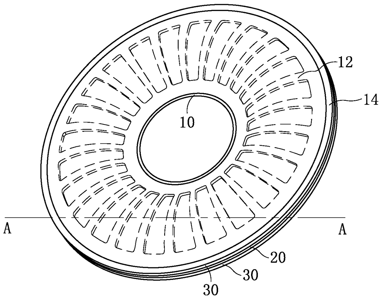 Diaphragm and speaker provided with the diaphragm