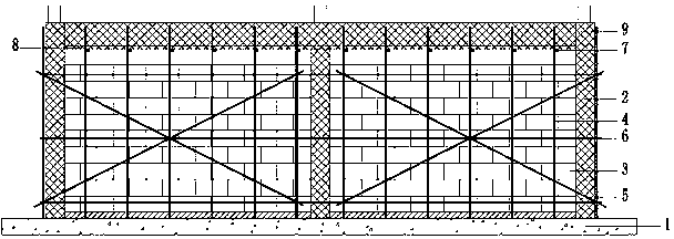 Construction method for concrete structure with fabricated masonry filler walls