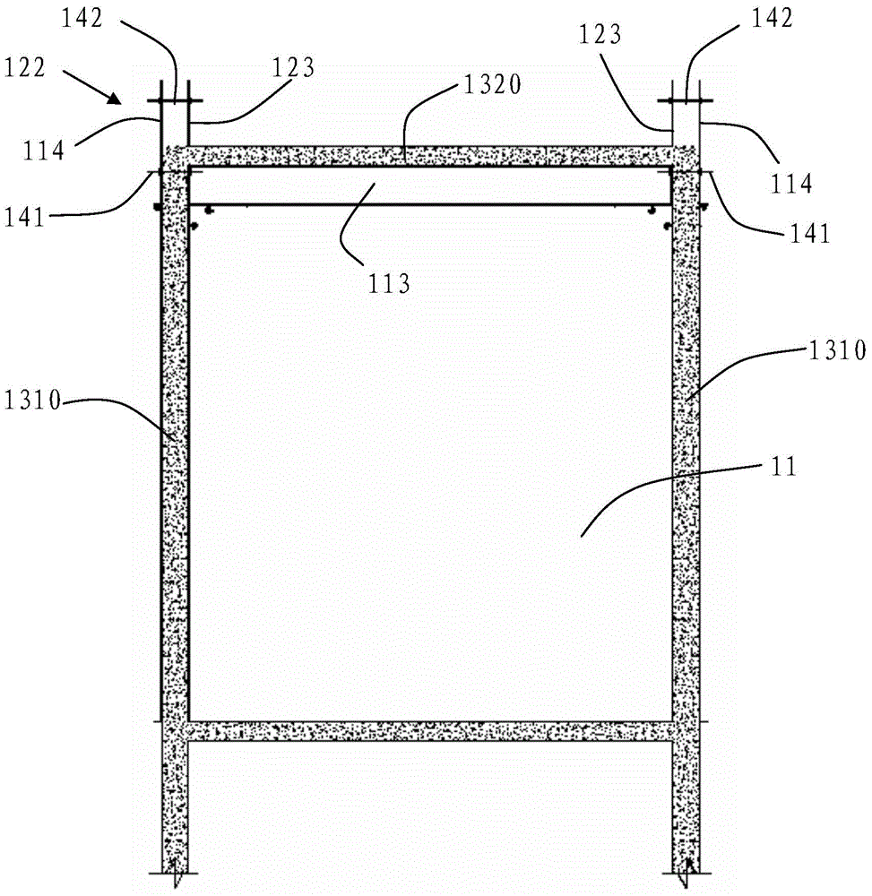 Pouring formwork structure for non-standard layer structure and construction method