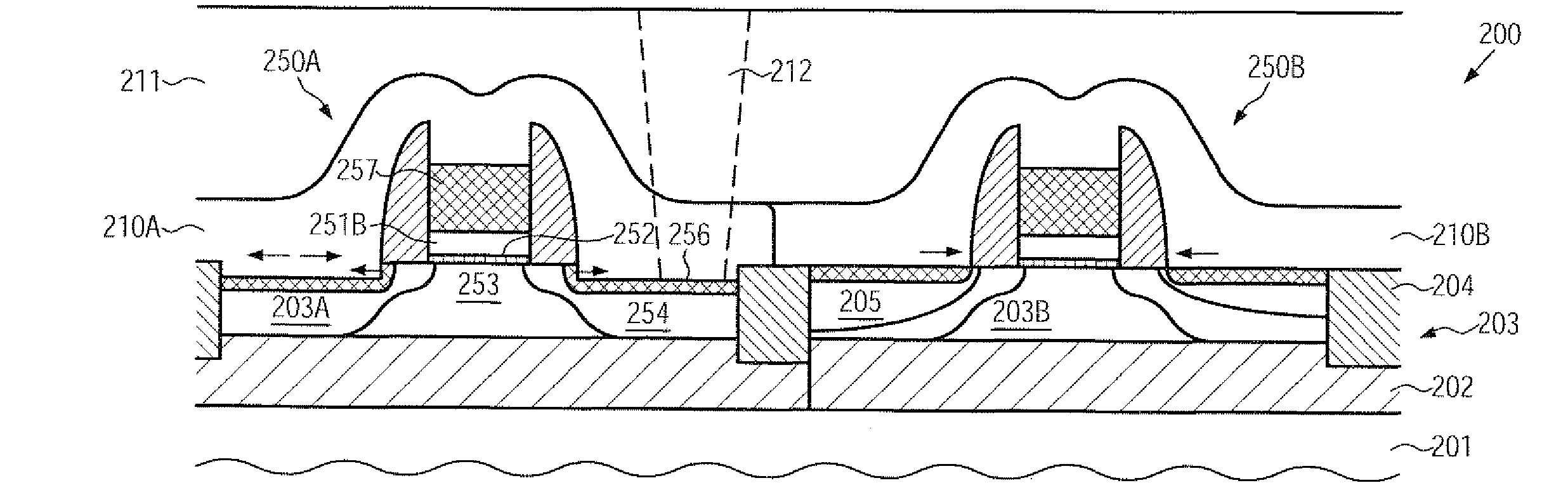 Recessed drain and source areas in combination with advanced silicide formation in transistors