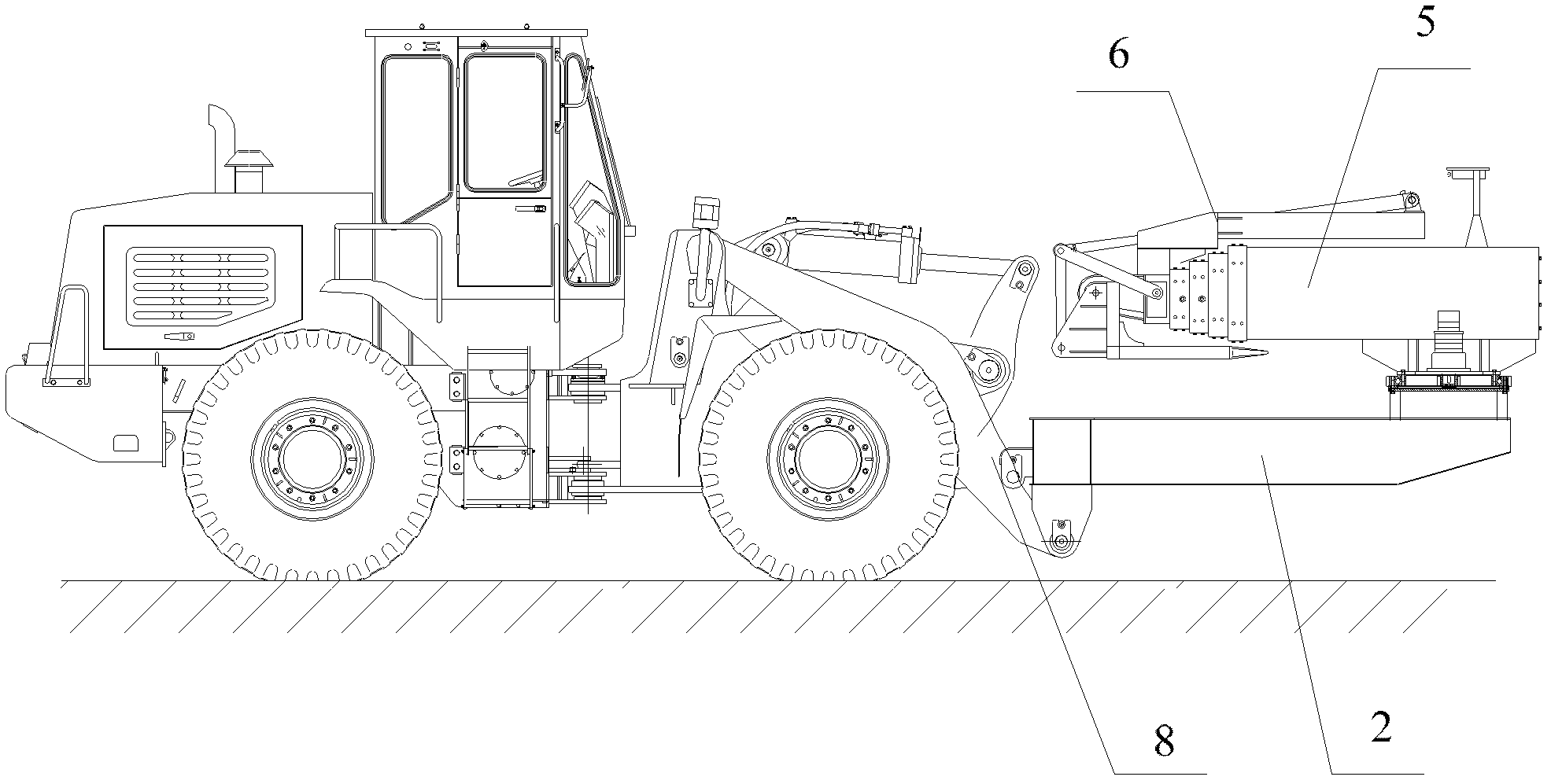 Multi-functional wheel-type telescopic arm unloading machine