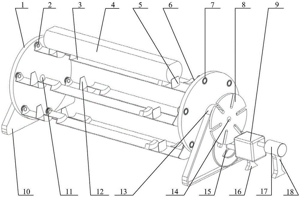 Cylindrical material filling mechanism