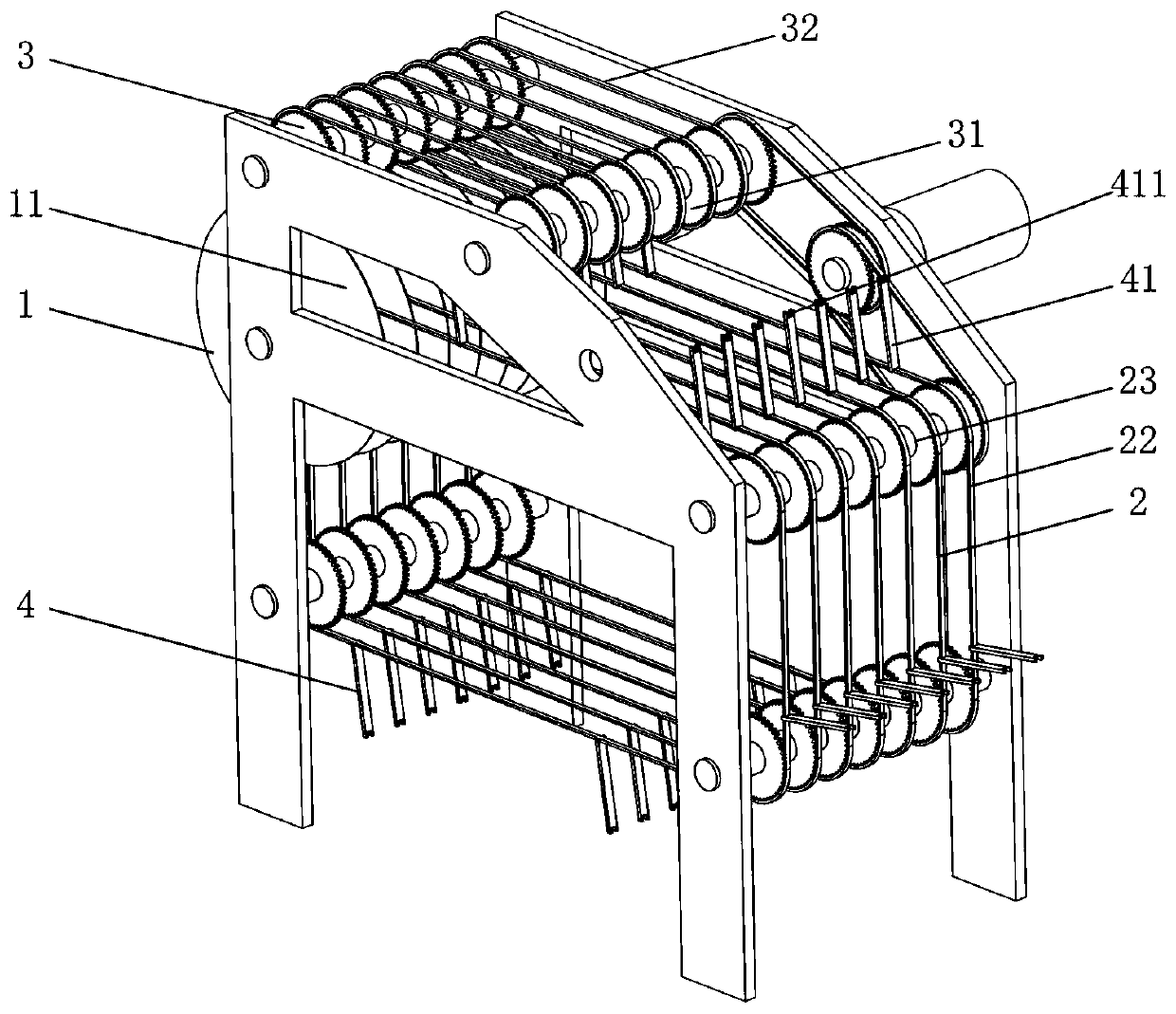 Chipping machine for producing oriented strand boards on basis of plant stems