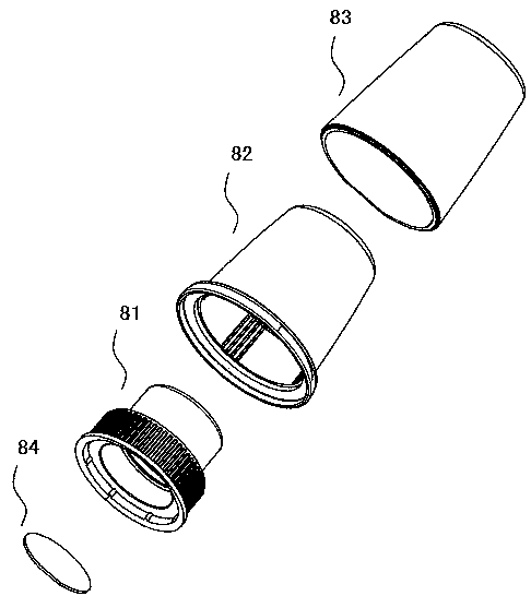 Bottle cap assembling device and bottle cap assembling method