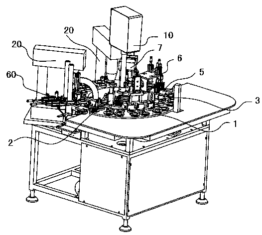 Bottle cap assembling device and bottle cap assembling method