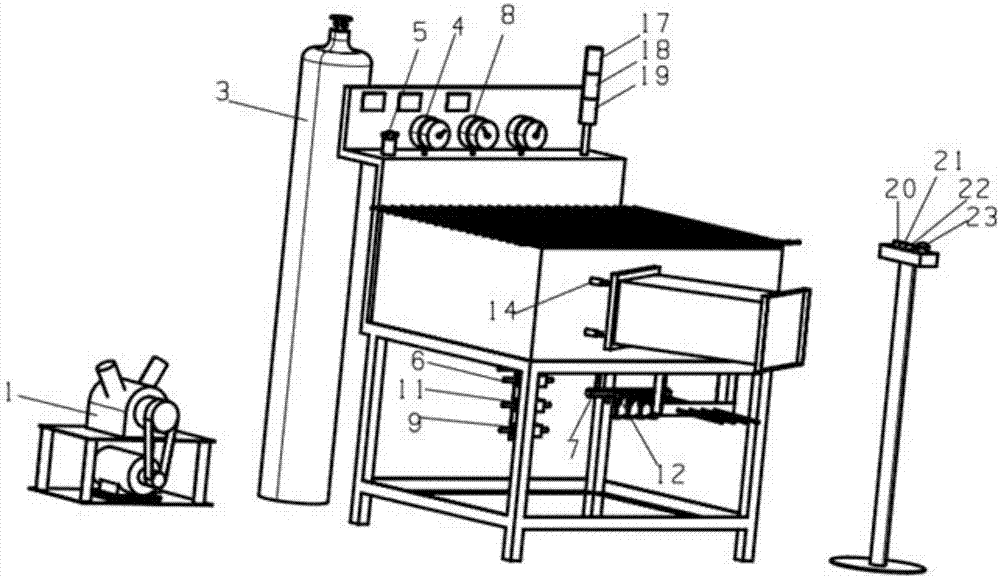 High-pressure leakage detection equipment of finned heat exchanger