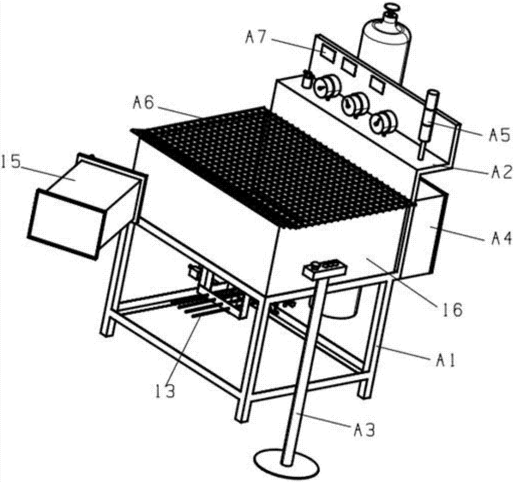 High-pressure leakage detection equipment of finned heat exchanger