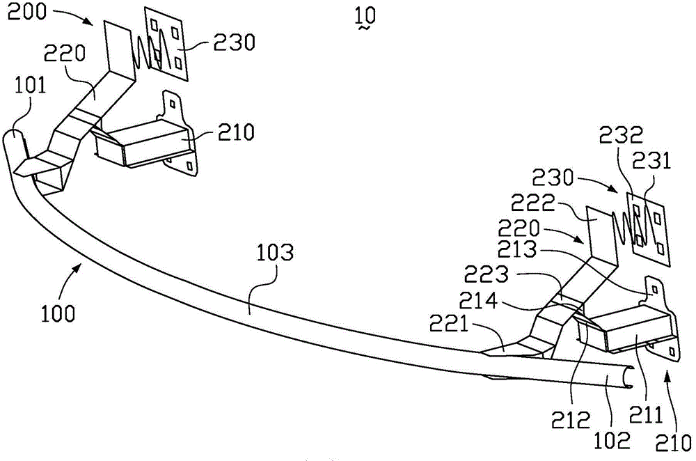 Pedestrian leg protection device of automobile