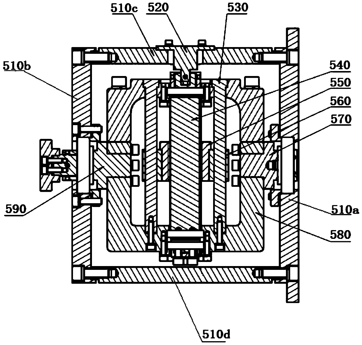 Pipeline resonance fatigue test bench