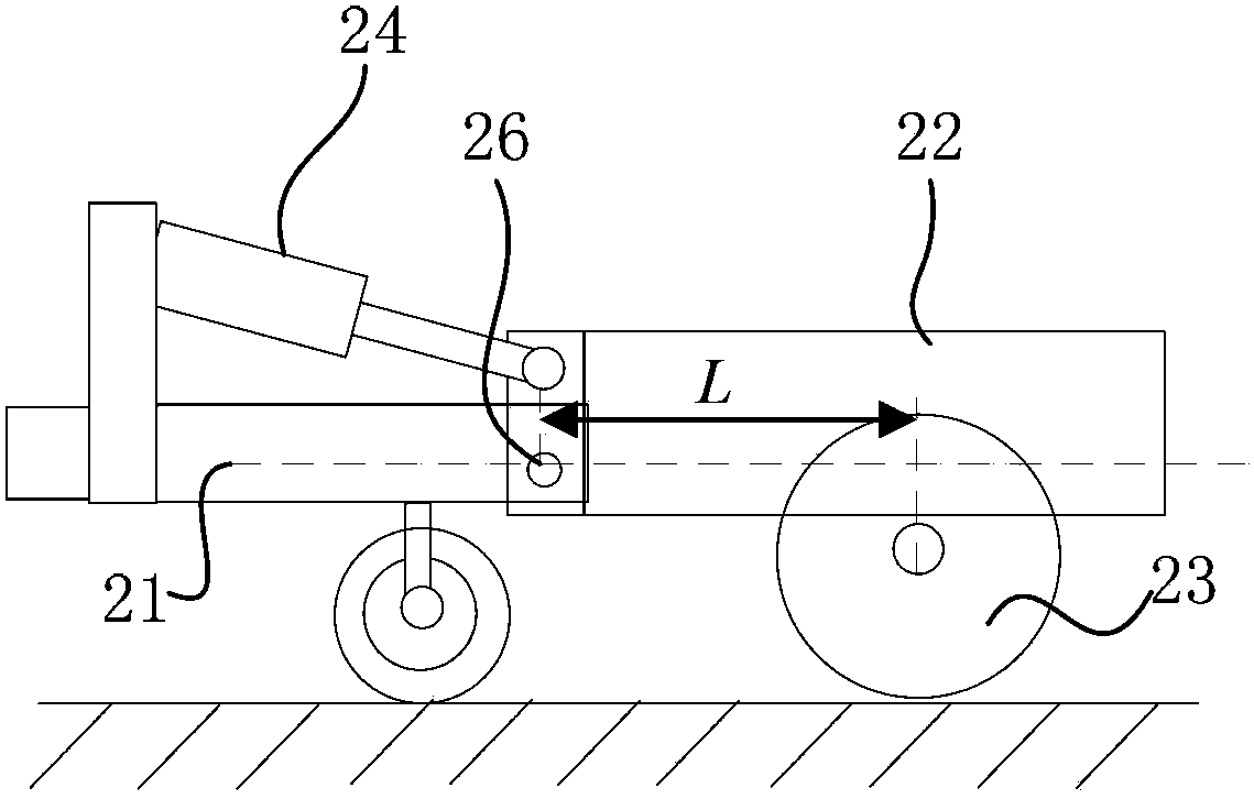 Snow removal truck, snow removal truck rolling brush elevating control device, and snow removal truck rolling brush elevating control method