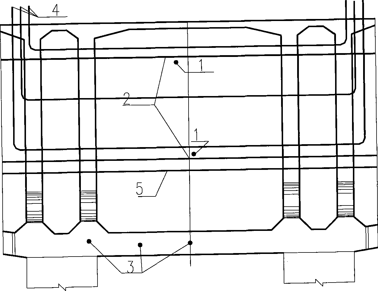 0 type block anti-cracking construction method of high pier large across creeping formwork