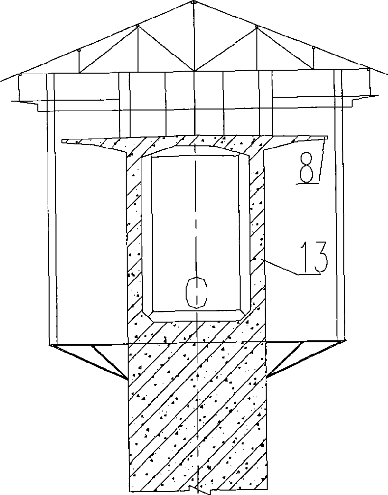 0 type block anti-cracking construction method of high pier large across creeping formwork