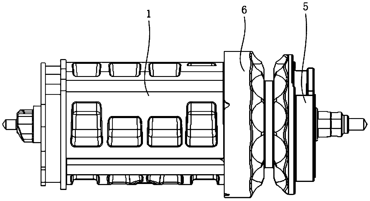 Retractor core shaft assembly with load limiting stopping function and safety belt retractor