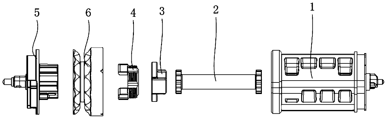 Retractor core shaft assembly with load limiting stopping function and safety belt retractor