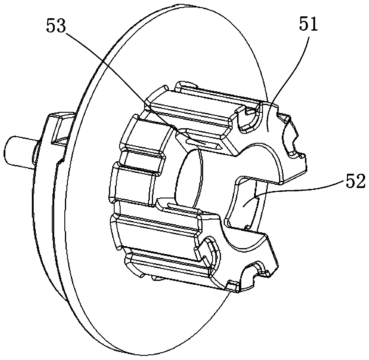 Retractor core shaft assembly with load limiting stopping function and safety belt retractor