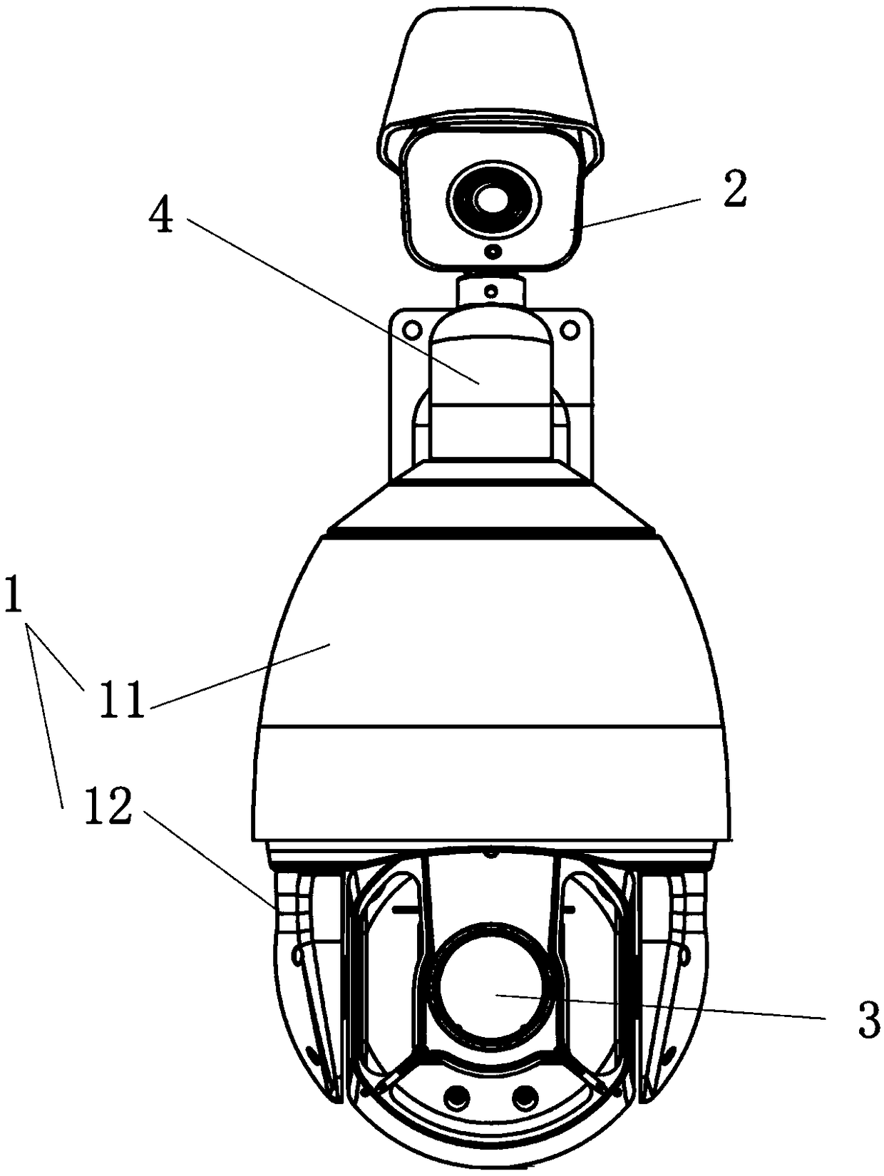 Box camera and dome camera collaborative large-scene vehicle illegal snapshot camera and vehicle illegal snapshot method thereof